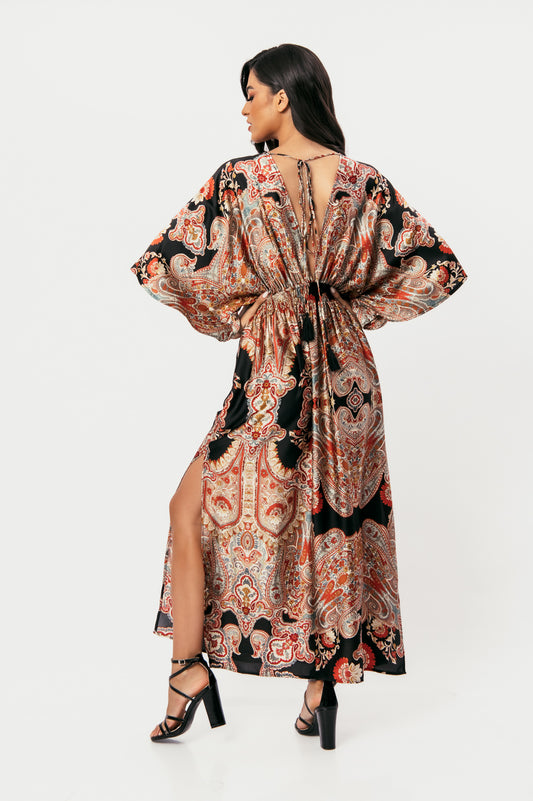 Φόρεμα εμπριμέ satin printed