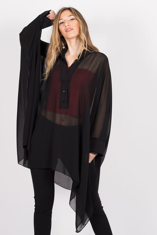 Πουκαμίσα διάφανη oversized