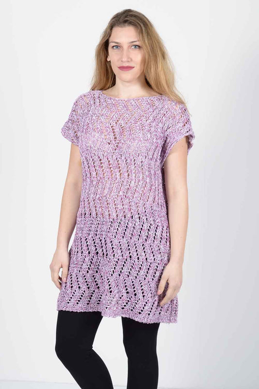 Μπλούζα πλεκτή κοντομάνικη