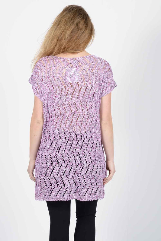 Μπλούζα πλεκτή κοντομάνικη