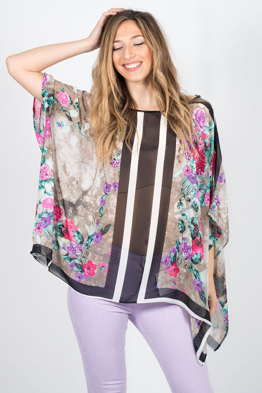 Τουνίκ floral ημιδιάφανη