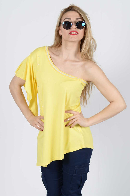 Top με ένα μανίκι ασύμμετρο