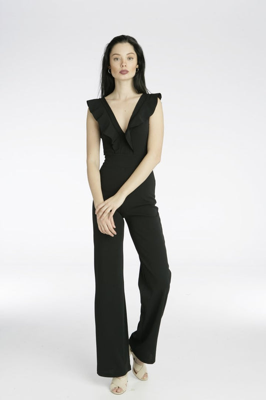 Ολόσωμη Φόρμα με ανοιχτή πλάτη και βολάν