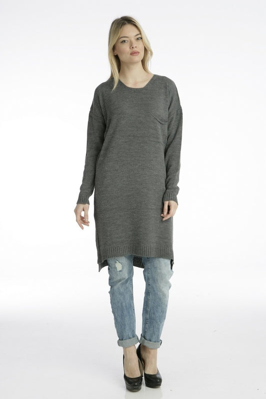 Mπλουζοφόρεμα πλεκτό σε φαρδιά γραμμή