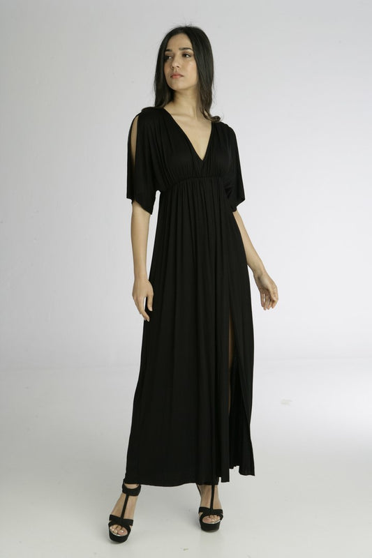 Φόρεμα maxi με ανοίγματα στα μανίκια