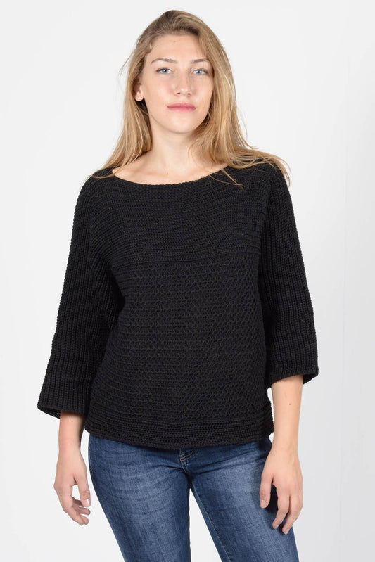 Μπλούζα πλεκτή σε άνετη γραμμή