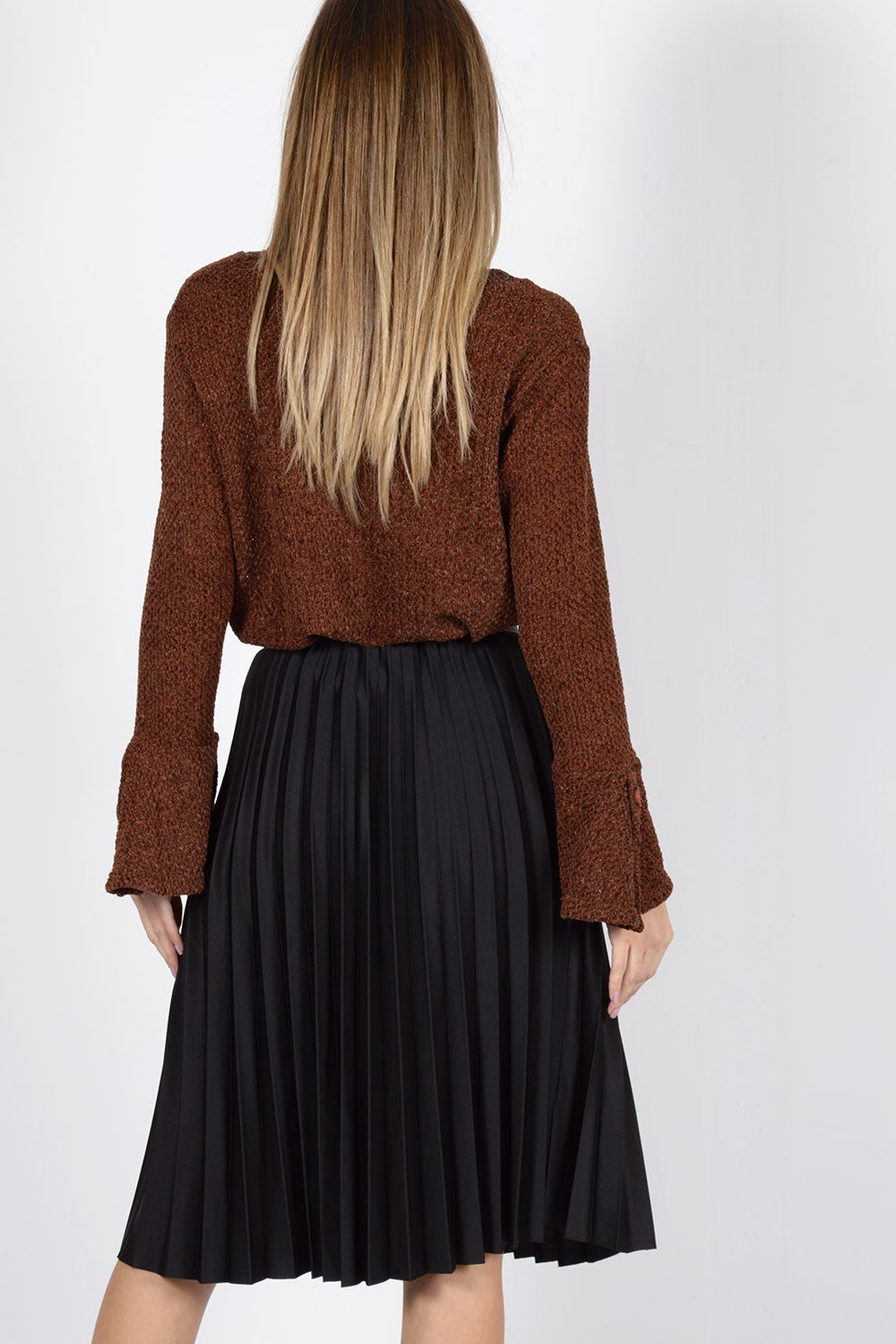 Πλεκτή μπλούζα σενίλ