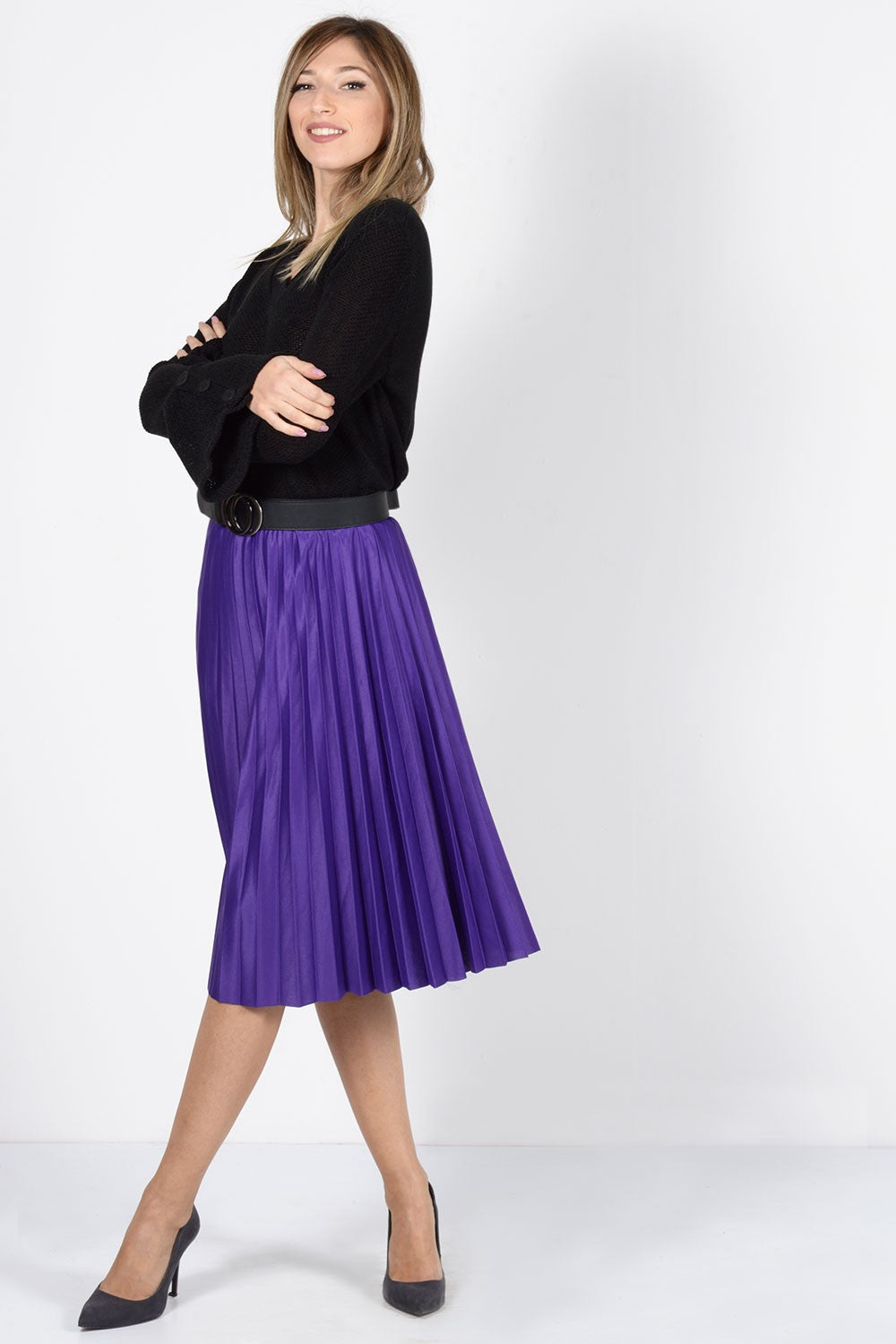 Πλεκτή μπλούζα σενίλ