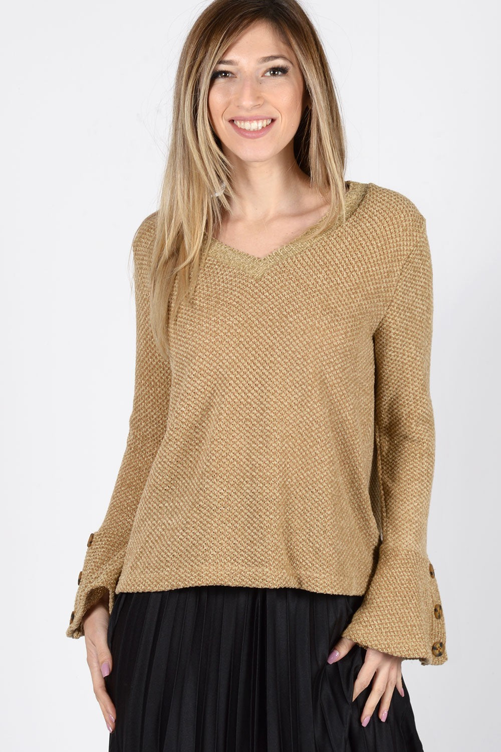 Πλεκτή μπλούζα σενίλ