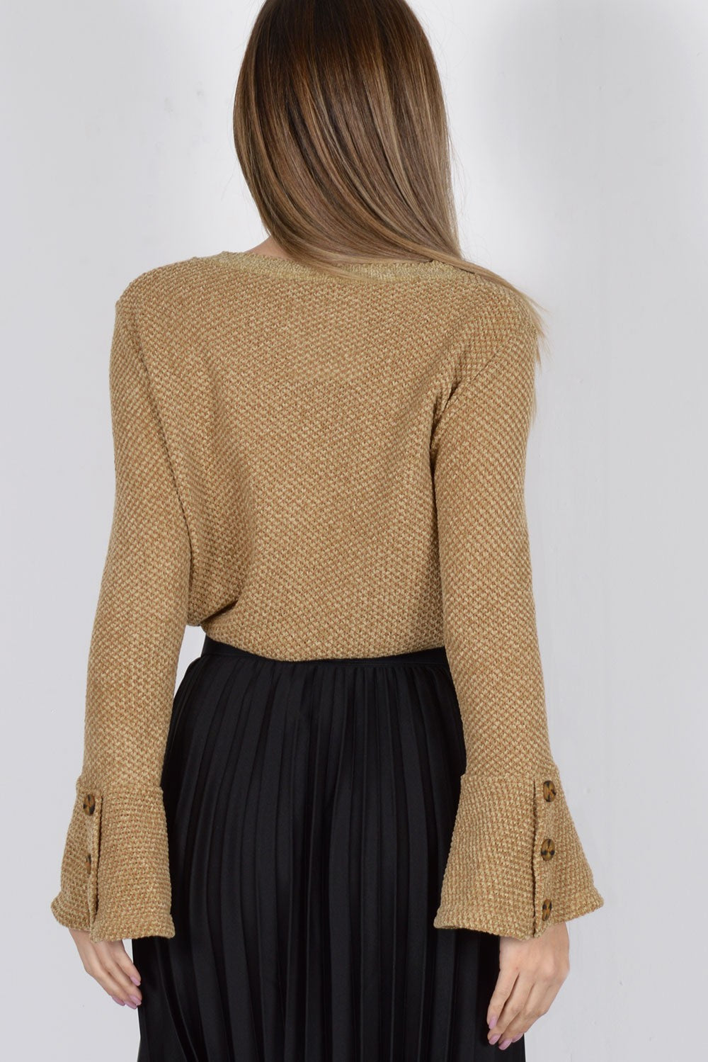 Πλεκτή μπλούζα σενίλ