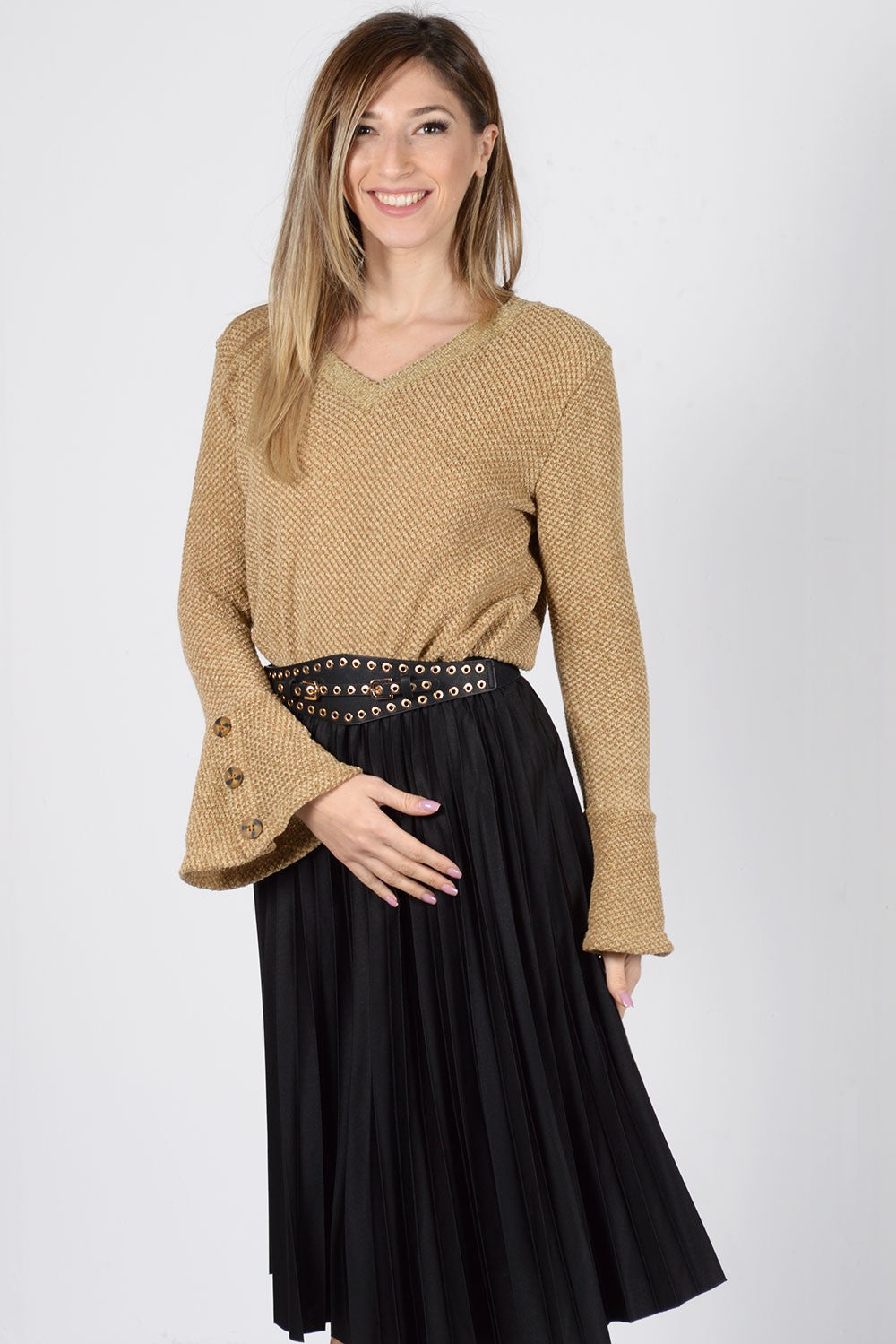 Πλεκτή μπλούζα σενίλ