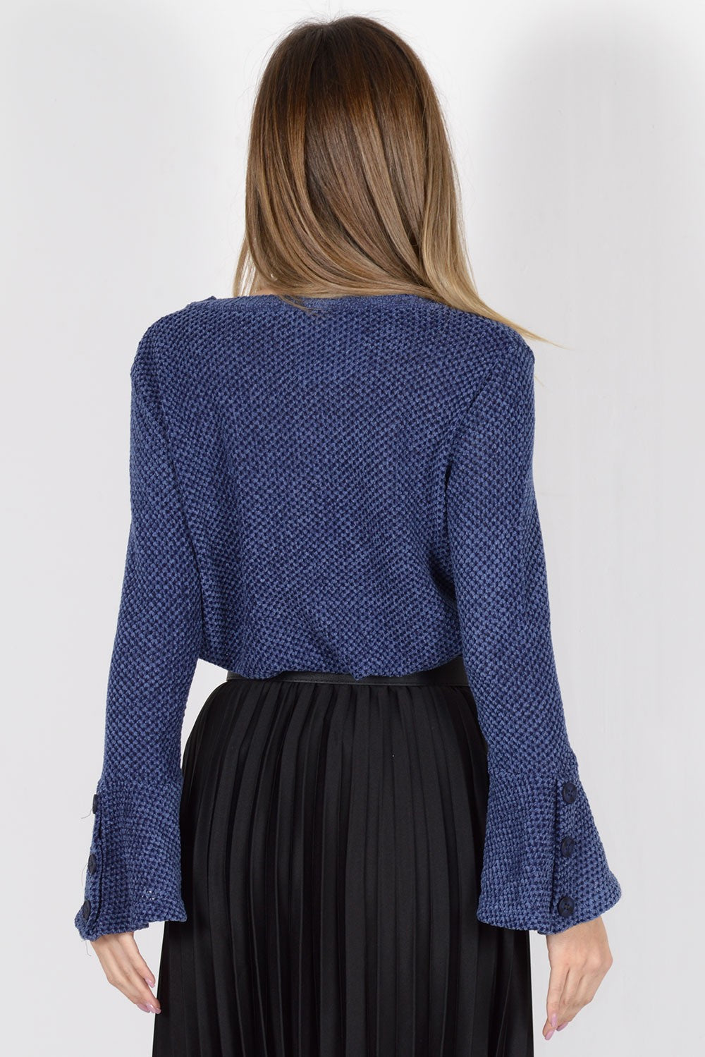 Πλεκτή μπλούζα σενίλ