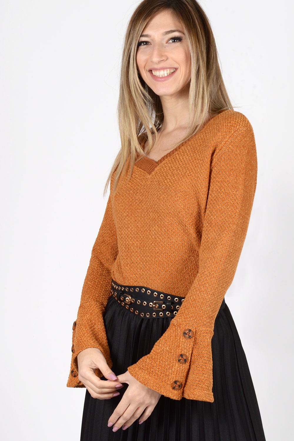 Πλεκτή μπλούζα σενίλ