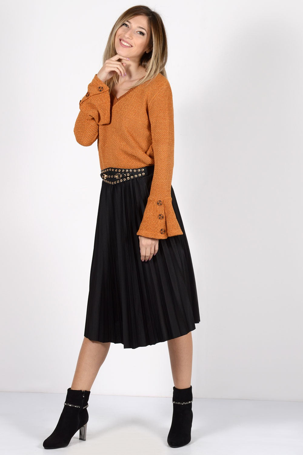 Πλεκτή μπλούζα σενίλ