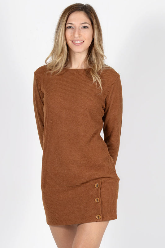 Μπλουζοφόρεμα με διακοσμητικά κουμπιά