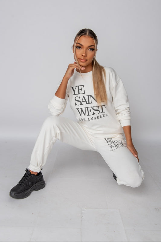 Σετ φόρμας printed μπλούζα - παντελόνι