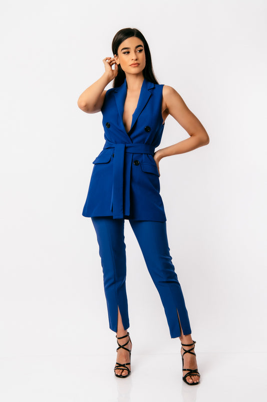 Σακάκι αμάνικο με ζώνη