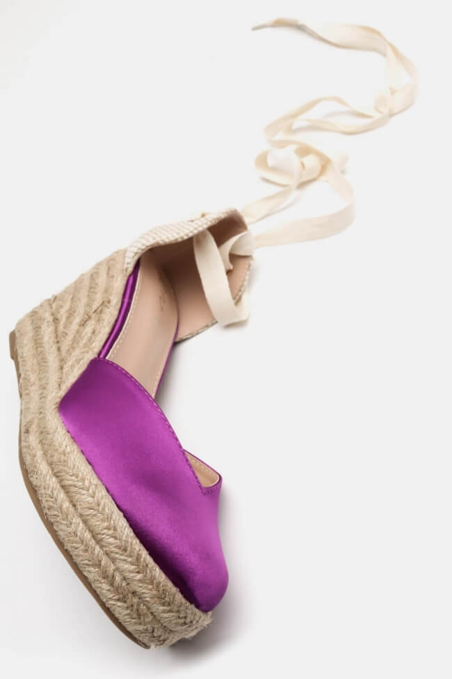 Πλατφόρμες Espadrilles Satin με κορδόνια