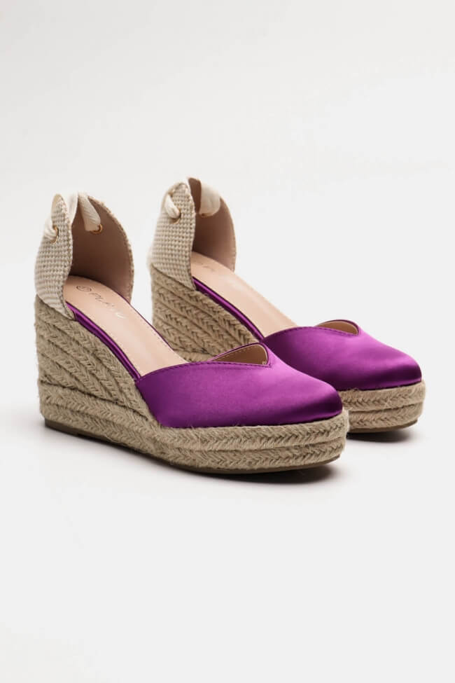 Πλατφόρμες Espadrilles Satin με κορδόνια