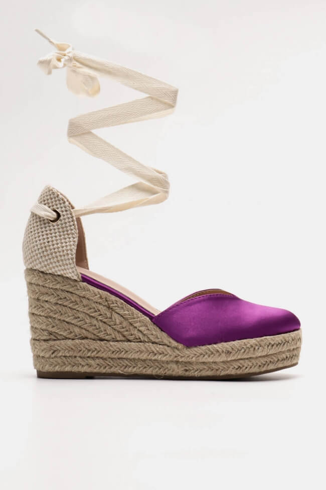 Πλατφόρμες Espadrilles Satin με κορδόνια