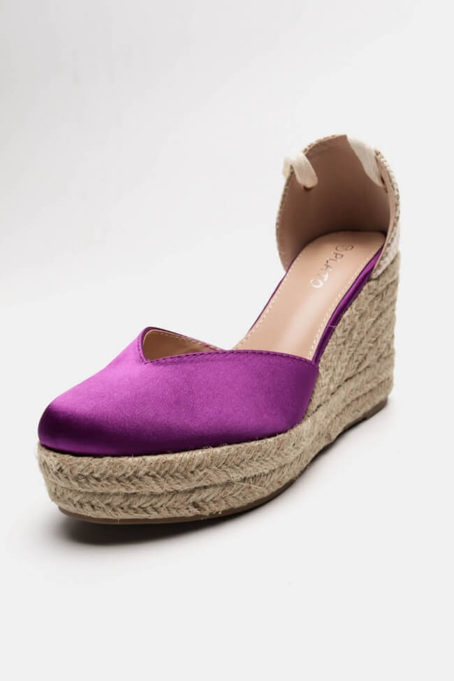 Πλατφόρμες Espadrilles Satin με κορδόνια