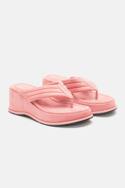 Platform σαγιονάρα suede