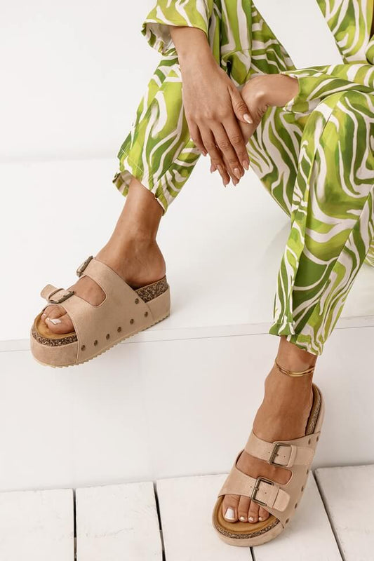 Platforms suede με δύο τόκες και τρουκς