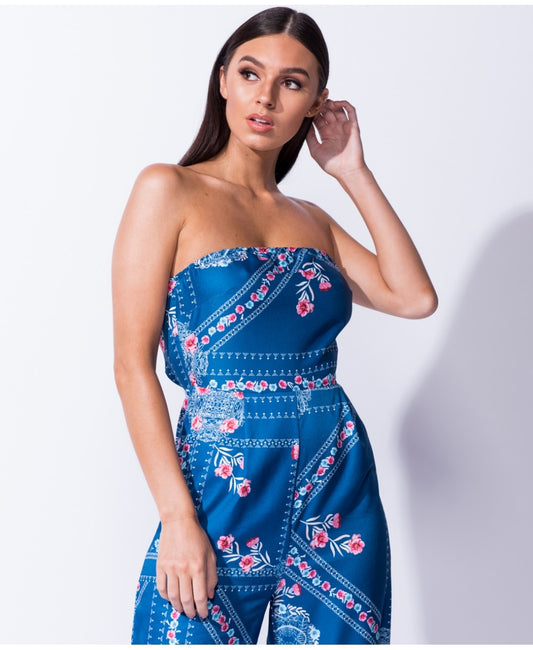 Ολόσωμη Φόρμα strapless floral