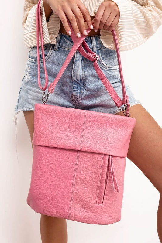 Τσάντα ώμου με φερμουάρ στο πλάι