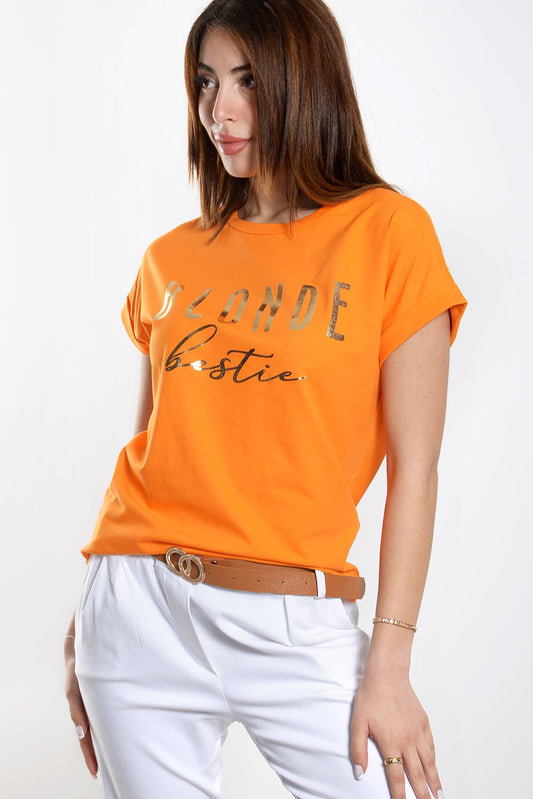 T-shirt letter printed