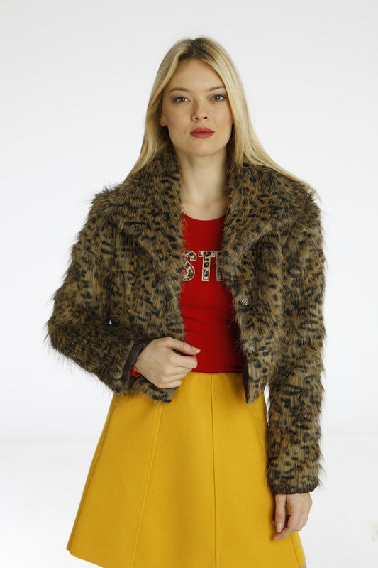 Μπολερό χνουδωτό animal print