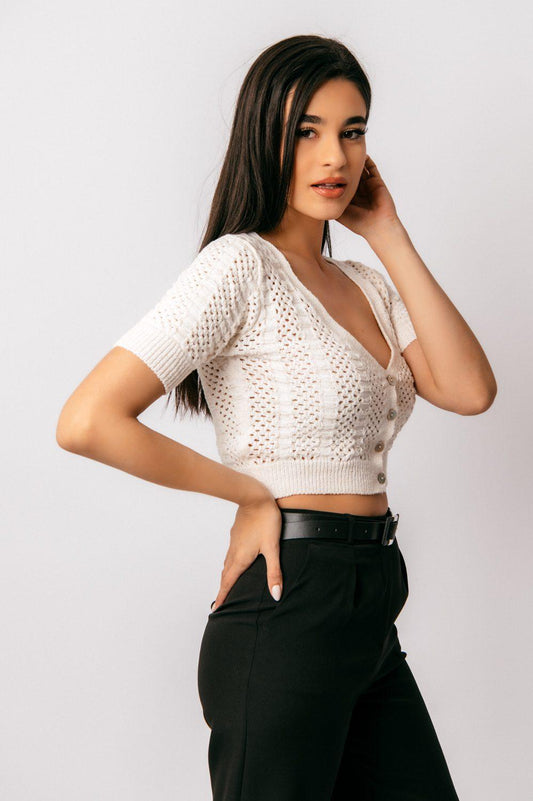 Ζακετάκι πλεκτό cropped